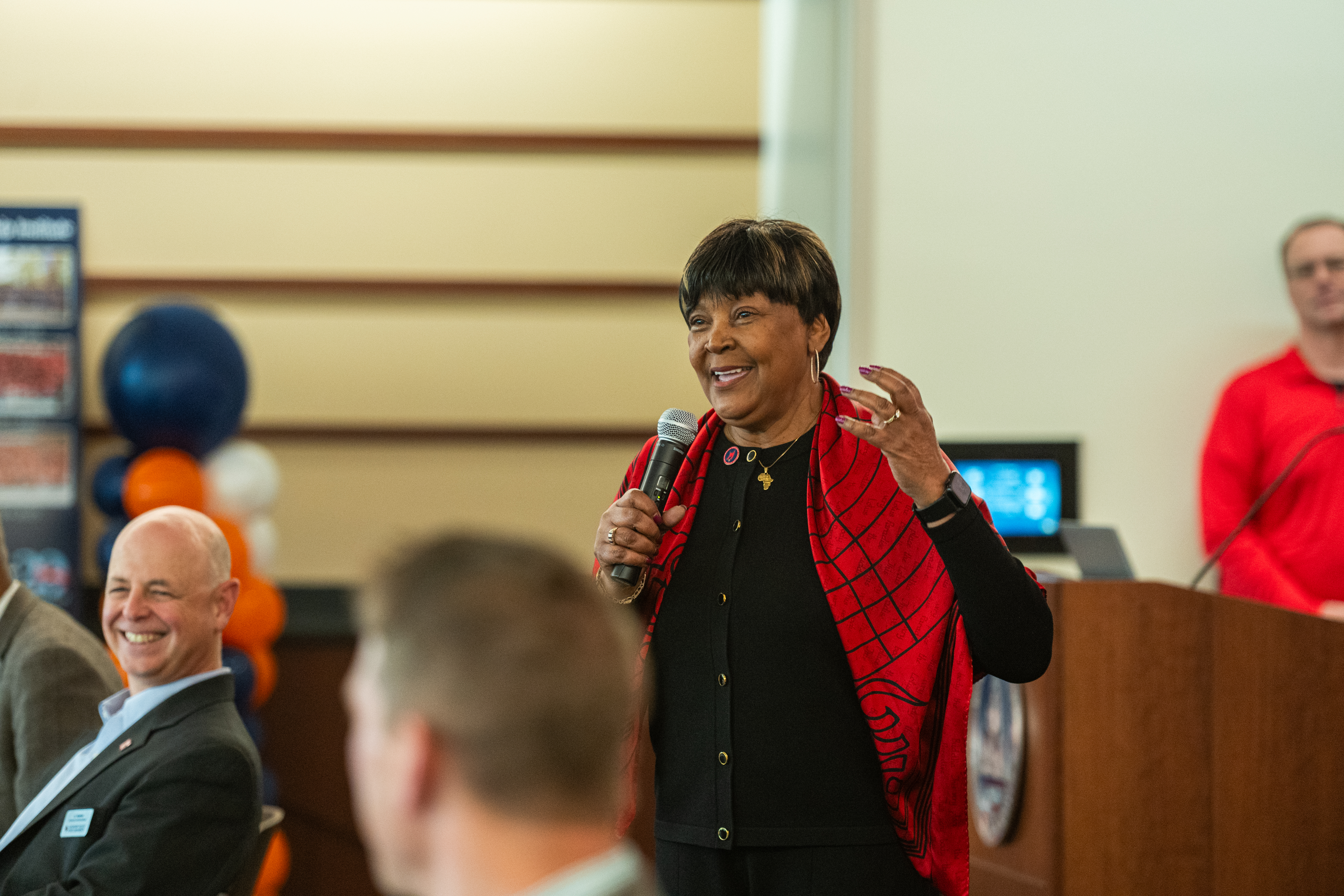 Dr. Thorns speaking at the External Diversity Council luncheon